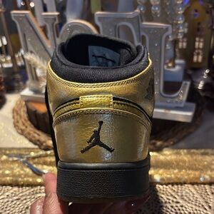 Jordan Gold and Black Sneakers  NO BOX